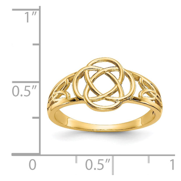 14k Polished Ladies Celtic Knot Ring