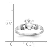 14k White Gold Ladies Claddagh Ring