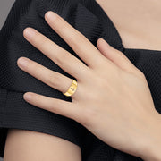 14k Polished Cut-out Cross Ring