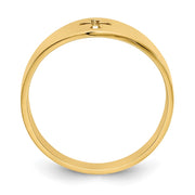 14k Polished Cut-out Cross Ring