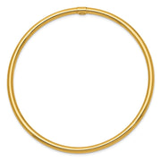 14k Polished Round Tube Slip-on Round Bangle Bracelet
