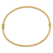 14K Polished Hinged Oval Bangle Bracelet