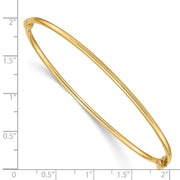 14K Polished Hinged Oval Bangle Bracelet