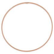 14k Rose Gold Polished Slip-on Round Bangle Bracelet