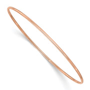14k Rose Gold Polished Slip-on Round Bangle Bracelet