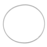 14k White Gold Polished Slip-on Round Bangle Bracelet