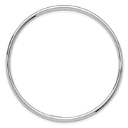 14k White Gold Polished Slip-on Round Bangle Bracelet