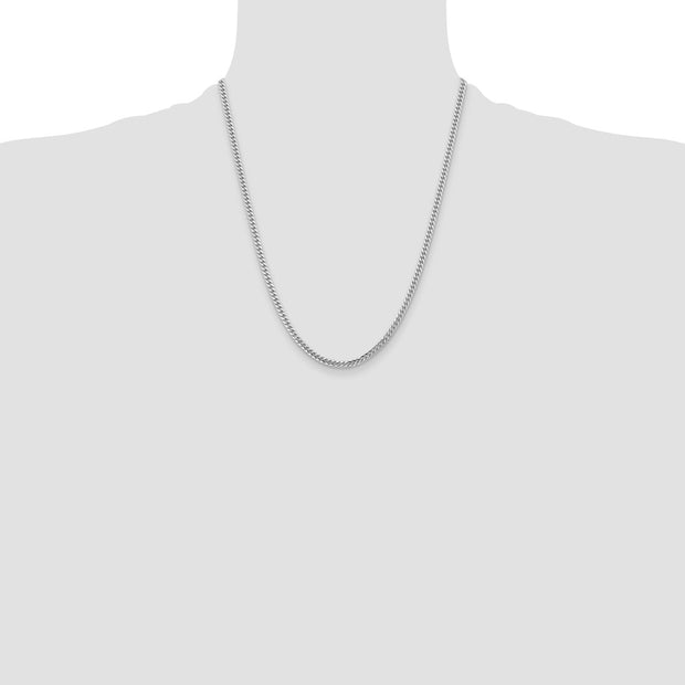 14k WG 3.5mm Solid Miami Cuban Chain