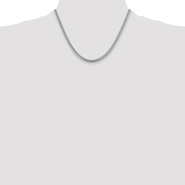 14k WG 4.25mm Solid Miami Cuban Chain