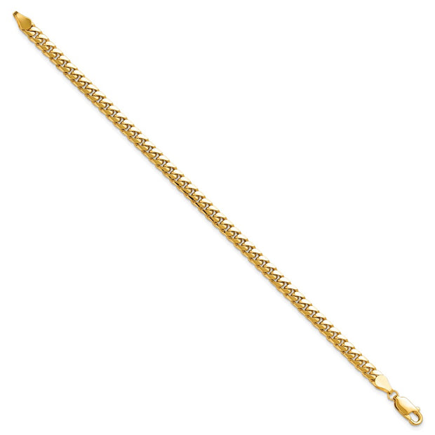 14K 4.3mm Solid Miami Cuban Link with Lobster Clasp Bracelet