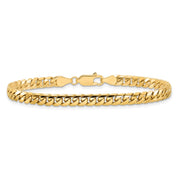 14K 4.3mm Solid Miami Cuban Link with Lobster Clasp Bracelet