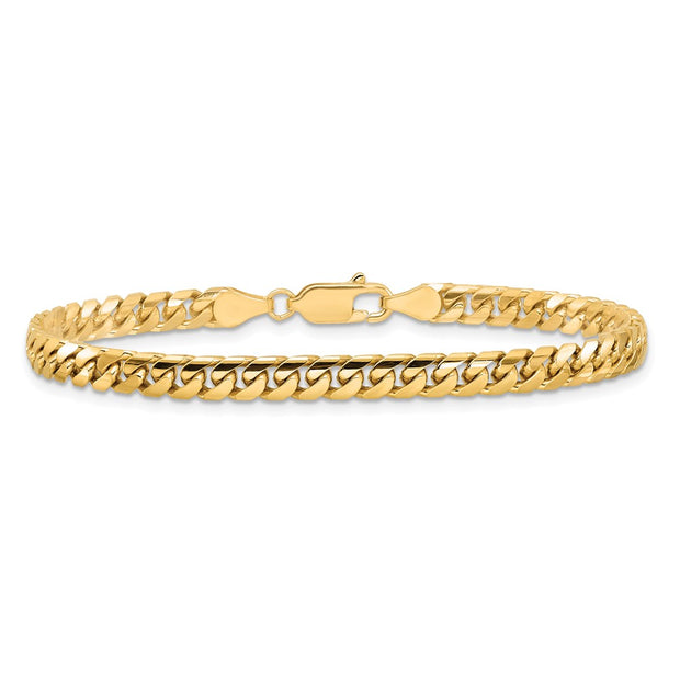 14K 4.3mm Solid Miami Cuban Link with Lobster Clasp Bracelet