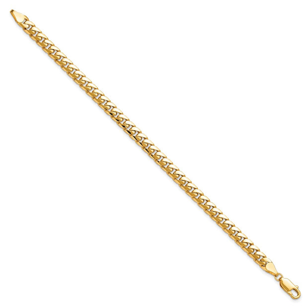 14K 5mm Solid Miami Cuban Link with Lobster Clasp Bracelet