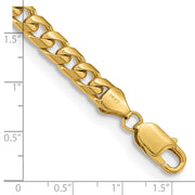14K 6.25mm Solid Miami Cuban Link with Lobster Clasp Bracelet