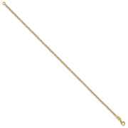 14K Two-tone Diamond-cut Beaded Bracelet