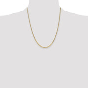14K 2.2mm Flat Beveled Curb with Lobster Clasp Chain