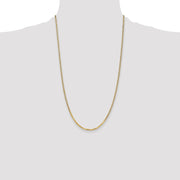 14K 2.2mm Flat Beveled Curb with Lobster Clasp Chain