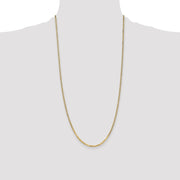 14K 2.2mm Flat Beveled Curb with Lobster Clasp Chain