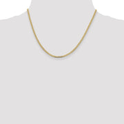 14K 2.3mm Flat Beveled Curb with Lobster Clasp Chain