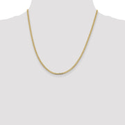 14K 2.3mm Flat Beveled Curb with Lobster Clasp Chain