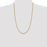 14K 2.3mm Flat Beveled Curb with Lobster Clasp Chain