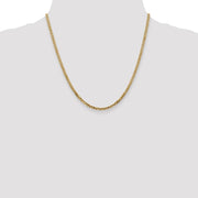 14K 2.9mm Flat Beveled Curb with Lobster Clasp Chain