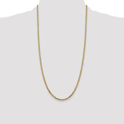 14K 2.9mm Flat Beveled Curb with Lobster Clasp Chain