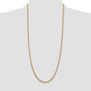 14K 2.9mm Flat Beveled Curb with Lobster Clasp Chain