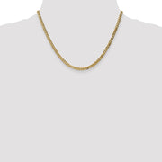14K 3.9mm Flat Beveled Curb with Lobster Clasp Chain