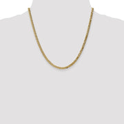 14K 3.9mm Flat Beveled Curb with Lobster Clasp Chain