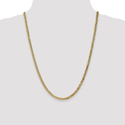 14K 3.9mm Flat Beveled Curb with Lobster Clasp Chain