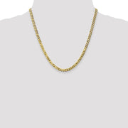 14K 4.75mm Flat Beveled Curb with Lobster Clasp Chain