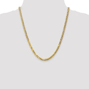 14K 4.75mm Flat Beveled Curb with Lobster Clasp Chain