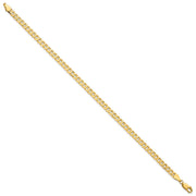 14K 4.75mm Flat Beveled Curb with Lobster Clasp Bracelet