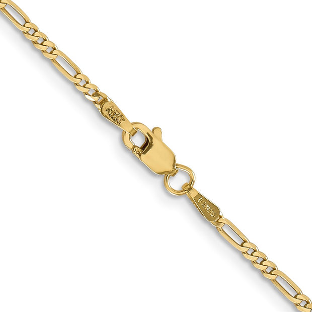 14K 1.8mm Flat Figaro with Lobster Clasp Chain