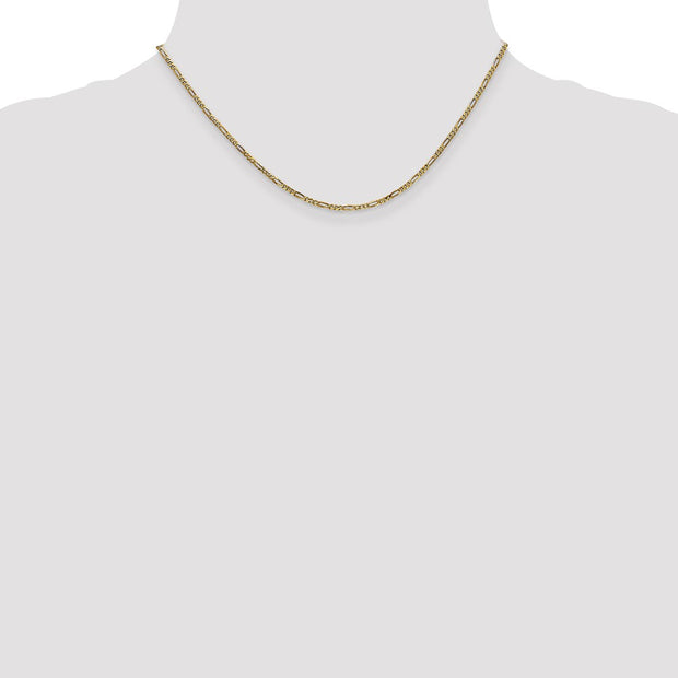 14K 1.8mm Flat Figaro with Lobster Clasp Chain