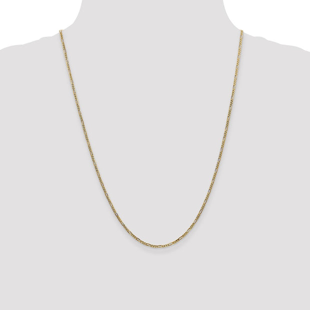 14K 1.8mm Flat Figaro with Lobster Clasp Chain