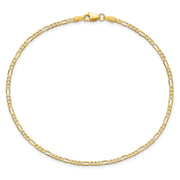 14K 1.8mm Flat Figaro with Lobster Clasp Bracelet