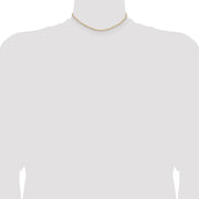 14K 2.25mm Flat Figaro with Lobster Clasp Chain