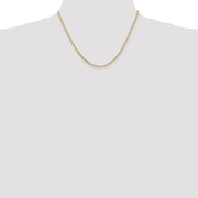 14K 2.25mm Flat Figaro with Lobster Clasp Chain