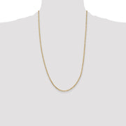 14K 2.25mm Flat Figaro with Lobster Clasp Chain