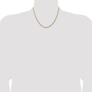 14K 3mm Flat Figaro with Lobster Clasp Chain