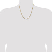 14K 3mm Flat Figaro with Lobster Clasp Chain