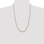 14K 3mm Flat Figaro with Lobster Clasp Chain