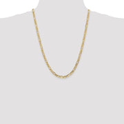 14K 4.75mm Flat Figaro with Lobster Clasp Chain