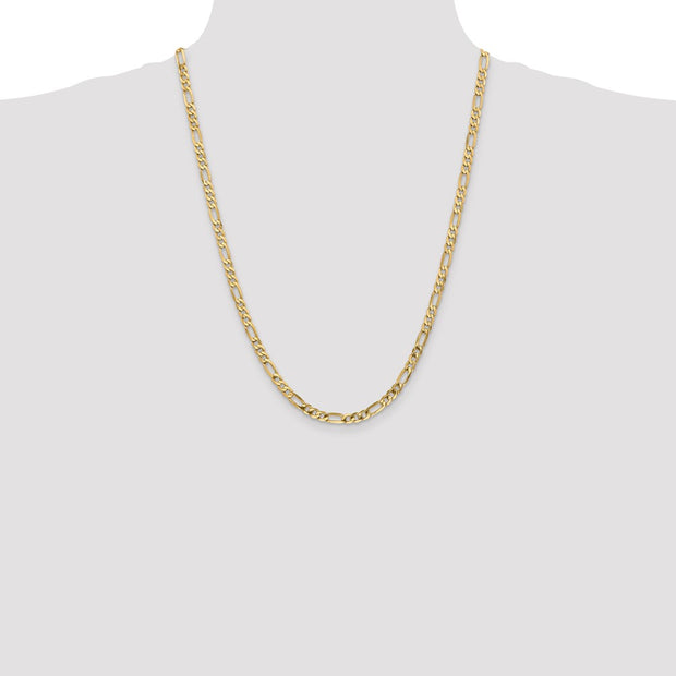 14K 4.75mm Flat Figaro with Lobster Clasp Chain