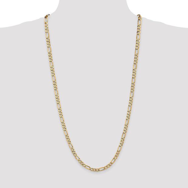 14K 5.25mm Flat Figaro with Lobster Clasp Chain
