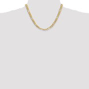 14K 6.25mm Flat Figaro with Lobster Clasp Chain