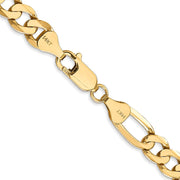 14K 7mm Flat Figaro with Lobster Clasp Chain