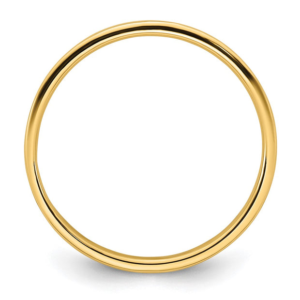 14k Yellow Gold 2mm Lightweight Flat Wedding Band